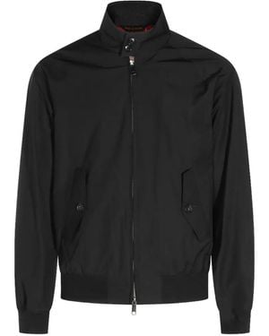 Baracuta Funnel-Neck Zip-Up Jacket - Black