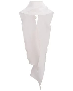 MANURI Fular Donna de seda - Blanco