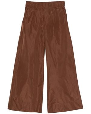 Susanne Bommer Pantalones Anchos Con Cinturilla Elástica - Marrón
