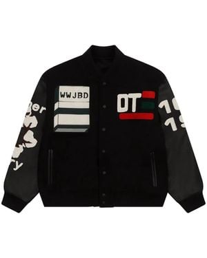 DENIM TEARS Stadium Cactus Varsity Jacket - Black