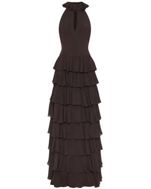 Nicholas Yasira Ruffled Tiered Maxi Dress - White
