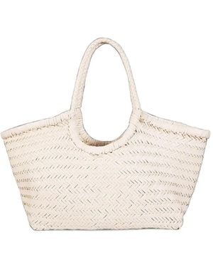 Dragon Diffusion Woven Leather Tote Bag - Natural