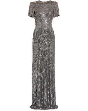 Jenny Packham Serenity Sequin-Embellished Gown - Grey