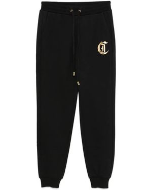 Just Cavalli Logo-Print Joggers - Black