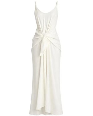 JW Anderson Knot Draped Maxi Dress - White