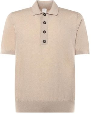 Eleventy Fein gestricktes Poloshirt - Natur