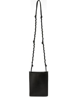 Jil Sander Tangle Small Leather Crossbody Bag - Black