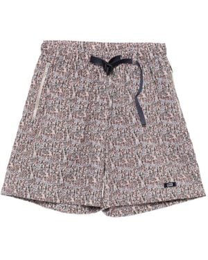 LC23 Floral-Print Belt-Strap Shorts - Purple