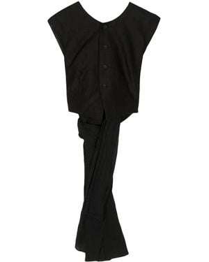 Yohji Yamamoto Top Mit Knotendetail - Schwarz