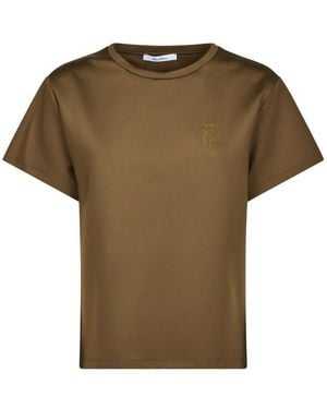 Max Mara Logo-Embroidered T-Shirt - Green