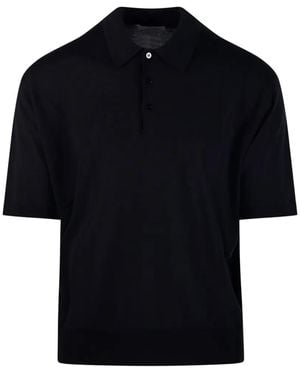 Diana Studio Polo Boutonné À Poche Poitrine - Noir