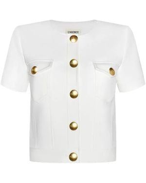 L'Agence Nawa Short-Sleeve Jacket - White