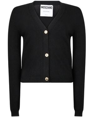 Moschino Button-Up V-Neck Cardigan - Black