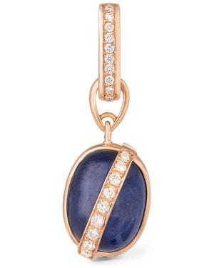 CLARA CHEHAB Liberté Sapphire And Diamond Charm - Blue