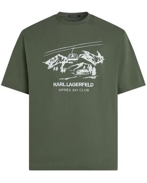 KARL LAGERFELD Après Ski Club T-Shirt - Green