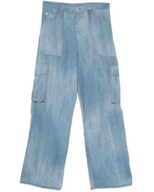 Ermanno Scervino Trompe L'Oeil-Print Cargo Pants - Blue