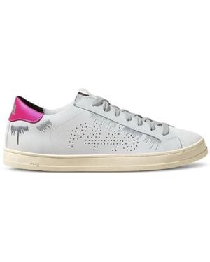P448 John Embroidered Sneakers - White