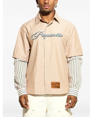 Garcia Striped Oversized Shirt - Natural