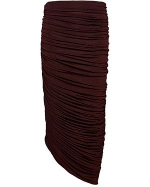 Magda Butrym Ruched Midi Skirt - Purple