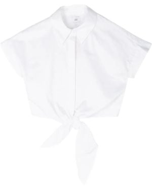 Adam Lippes Mila Tie Detail Top - White