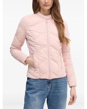 Guess Plumífero con motivo 4G - Rosa