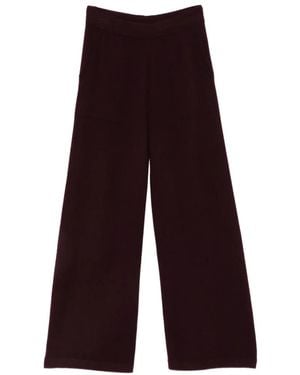 Bompard Cashmere Palazzo Trousers - Purple