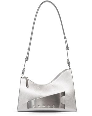 Maison Margiela Sac Snatched Hobo En Cuir - Blanc