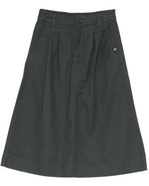 SPORT b. by agnès b. Cotton Twill Midi Skirt - Green