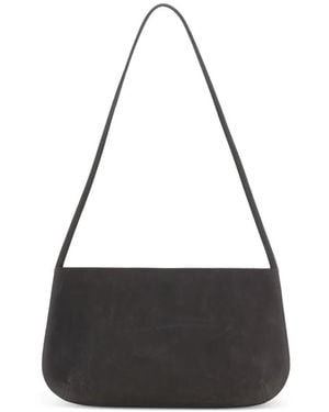 Faune Bra Leather Shoulder Bag - Black
