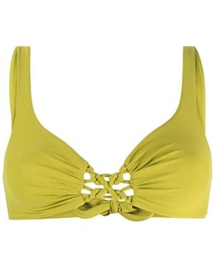 Fisico Top Bikini Con Intreccio - Giallo