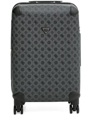 Guess Valise À Plaque Logo - Gris