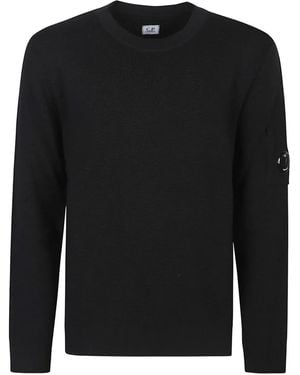C.P. Company Lens-Detail Wool Sweater - Black