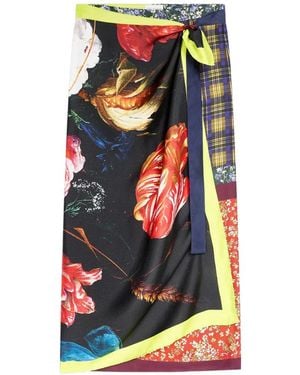 Dries Van Noten Long Wrap Scarf-Skirt - White