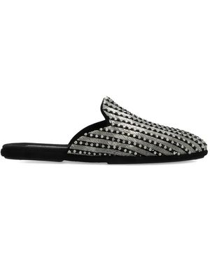 Dolce & Gabbana Stone-Embellished Mules - Black