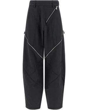 The Attico Zip Trousers - Black