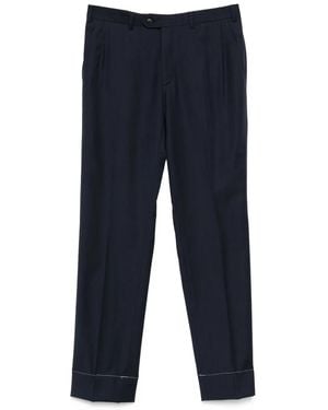 Brioni プリーツ パンツ - ブルー
