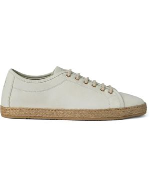 Brunello Cucinelli Rope-Insert Suede Trainers - White