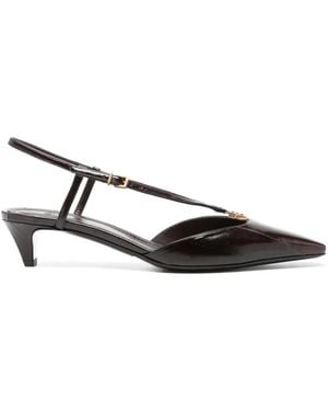 Fendi 40Mm Ffold Slingback Court Shoes - Brown
