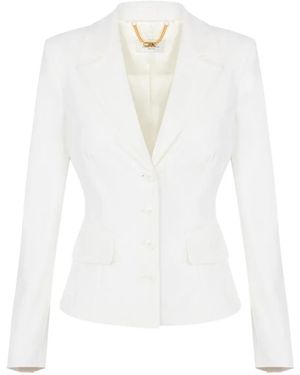Elisabetta Franchi Technical Fabric Jacket - White