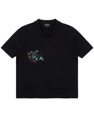 PAS DE MER Polo Caterpillar Bordado - Azul