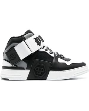 Philipp Plein Gothic Plein High-Top Sneakers - Black