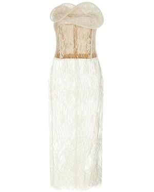 Magda Butrym Lace Corset Dress - White