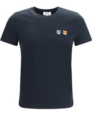 Maison Kitsuné Double Fox Head T-Shirt - Blue