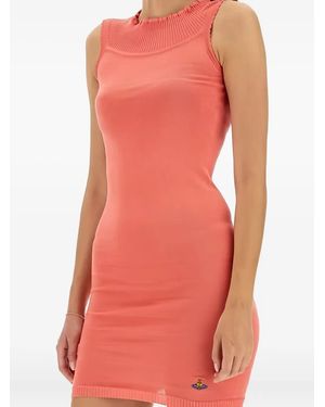 Vivienne Westwood Ribbed Sleeveless Dress - Orange