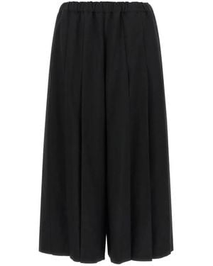 Comme des Garçons Pleated Wide-Leg Pants - Black