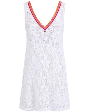 Banana Moon Horace Aguanga Guipure-Lace V-Neck Mini Dress - White
