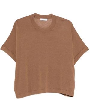 Fedeli Millet Crew-Neck T-Shirt - Brown