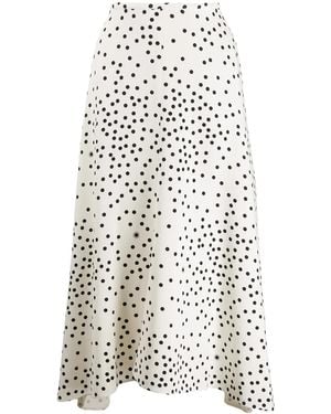 Stella McCartney Polka-Dot Midi Skirt - White