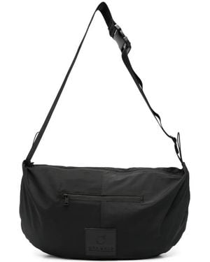 OFF GRID Buckle Strap Messenger Bag - Black