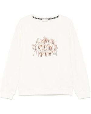 Liu Jo Logo-Embellished Sweatshirt - White